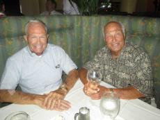 Brothers enjoying lunch at Palm Court in Arlington Heights