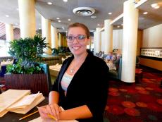 Friendly staff at the renowned Palm Court Restaurant in Arlington Heights