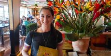 Happy customer at Papagalino Cafe & Pastry Shop in Niles