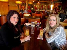 Friends enjoying lunch at Papagalino Cafe & Pastry Shop in Niles