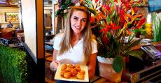 The famous Loukoumades at Papagalino Cafe & Pastry Shop in Niles