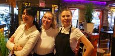 Friendly servers at Papagalino Cafe & Pastry Shop in Niles