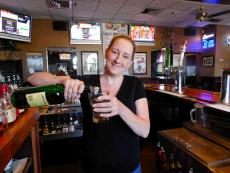 Friendly bar server at Paps Ultimate Bar & Grill in Mount Prospect