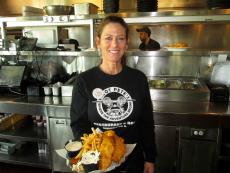 Friendly server at Pilot Pete's Restaurant in Schaumburg