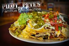 The famous Chili Nachos at Pilot Pete's Restaurant in Schaumburg