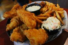 The famous Fish N' Chips at Pilot Pete's Restaurant in Schaumburg