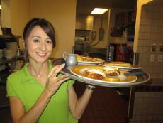 Friendly server at Plainfield's Delight Restaurant in Plainfield