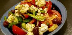 The famous Village Salad at Plateia Mediterranean Kitchen & Bar in Des Plaines