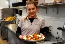 Friendly server at Plateia Mediterranean Kitchen & Bar in Des Plaines