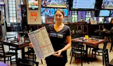 Friendly server at Prime Time Restaurant & Bar in Hickory Hills