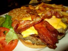 Hearty Bacon Cheeseburger at Rose Garden Cafe in Elk Grove Village