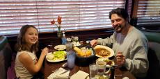 Birthday girl celebrating at her favorite place - Rose Garden Cafe Elk Grove Village