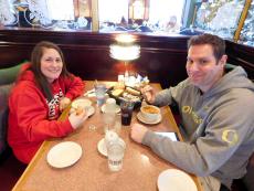 Friends enjoying dinner at Rose Garden Cafe in Elk Grove Village