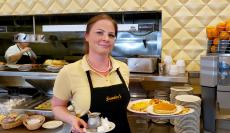 Friendly server at Sander's Family Restaurant & Pancake House in Skokie