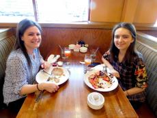Friends enjoying breakfast at Savoury Restaurant & Pancake Cafe in Bartlett