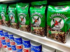 Traditional Greek coffee at Spartan Brothers Imported Foods in Chicago
