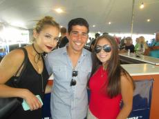 Friends enjoying the Palos Hills Greek Fest at Sts. Constantine & Helen