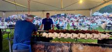 Hard working volunteers at St. Demetrios Greek Fest in Elmhurst