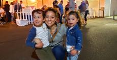 Family enjoying the St. Demetrios Greek Fest in Elmhurst