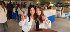 Friends enjoying the St. Demetrios Greek Fest in Elmhurst