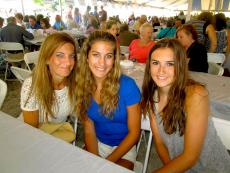 Friends enjoying the St. Demetrios Greek Fest in Libertyville