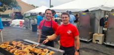 Hard working volunteers at the St Nectarios Greek Fest in Palatine