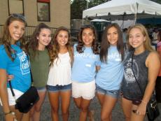 Friends enjoying the St. Nectarios Greekfest in Palatine