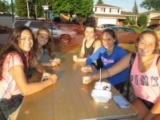 Friends enjoying the Oak Lawn Greek Fest at St. Nicholas