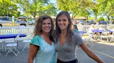 Friends enjoying the St. Sophia Greek Fest in Elgin