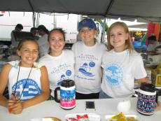 Friendly volunteers at the St. Sophia Greek Fest in Elgin