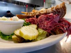 The popular reuben sandwich at Stacked Pancake House in Oak Lawn