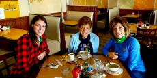 Family enjoying lunch at Tasty Waffle Restaurant in Romeoville