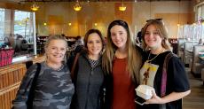 Family enjoying lunch at Tasty Waffle Restaurant in Romeoville