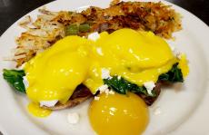 The Florentine Benedict at Tasty Waffle Restaurant in Romeoville