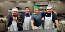 Hard working kitchen crew at Tasty Waffle Restaurant in Romeoville