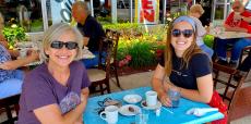 Friends enjoying lunch at Tasty Waffle Restaurant in Romeoville