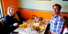Couple enjoying lunch at Teddy's Diner in Elk Grove Village