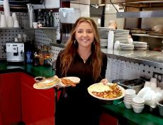 Serving breakfast at The Canteen Restaurant in Barrington