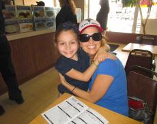 Mom and daughter enjoying lunch at The Works 40th Anniversary Celebration