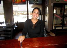 Loyal customer enjoying lunch at Union Ale House in Prospect Heights