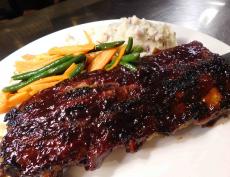 The slowly smoked bbq ribs at Woodfire Tavern in Long Grove
