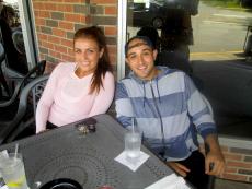 Couple enjoying the outdoor patio at Xando Cafe in Hickory Hills