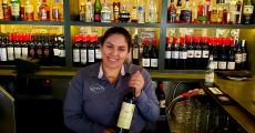 Friendly bar server at Yanni's Greek Restaurant in Glenview